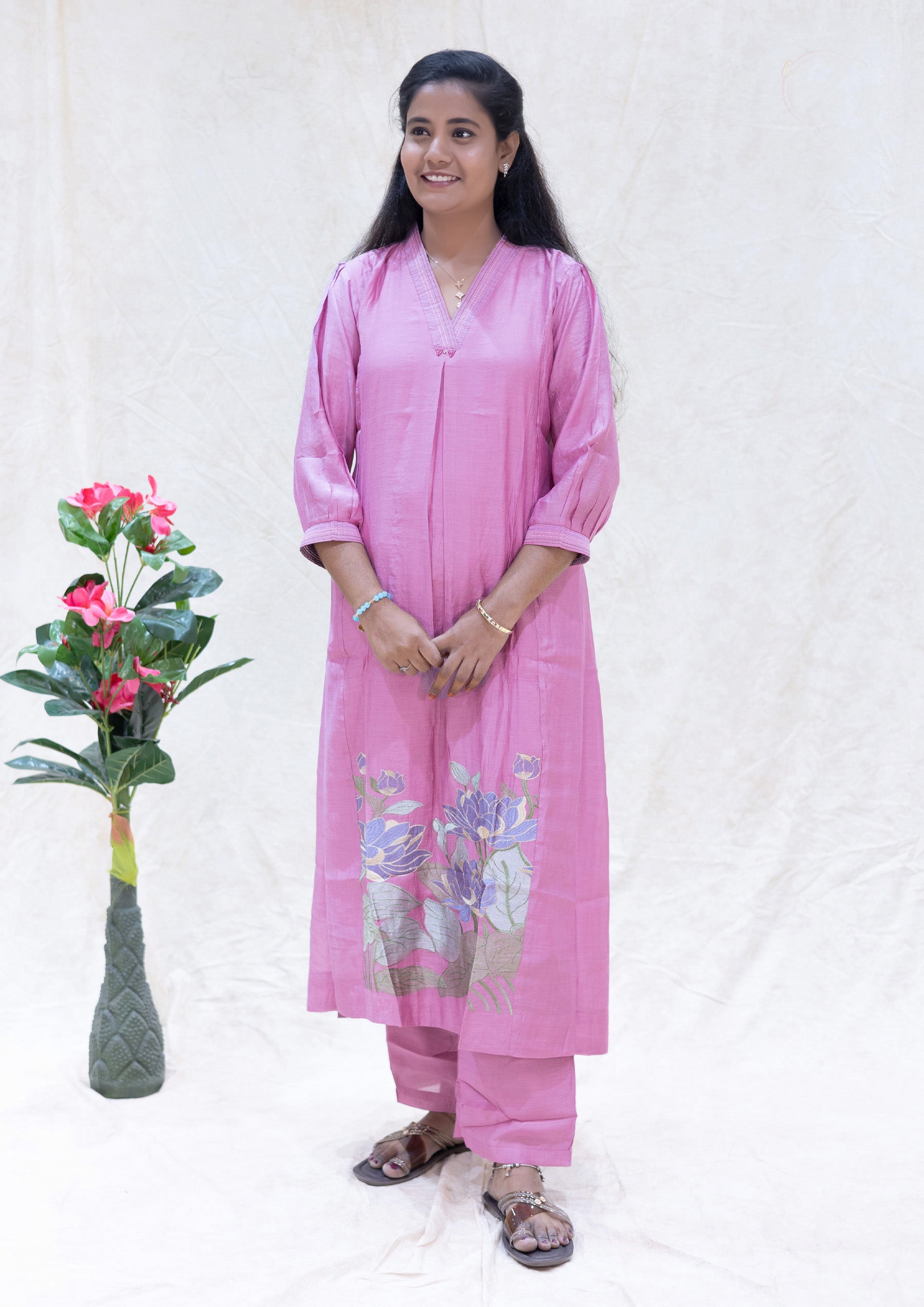 Poovizhi Light Purple Ladies Branded Co-ord-set Readymade