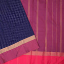 Royal Blue With Magenta Arani Silk Saree