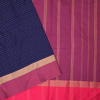 Royal Blue With Magenta Arani Silk Saree