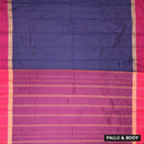 Royal Blue With Magenta Arani Silk Saree