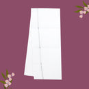 White with Silver  Border Single Layer Cotton Men’s Dhoti