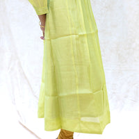 Aarviya- Lime Green  Ladies Branded Umbrella Top Readymade