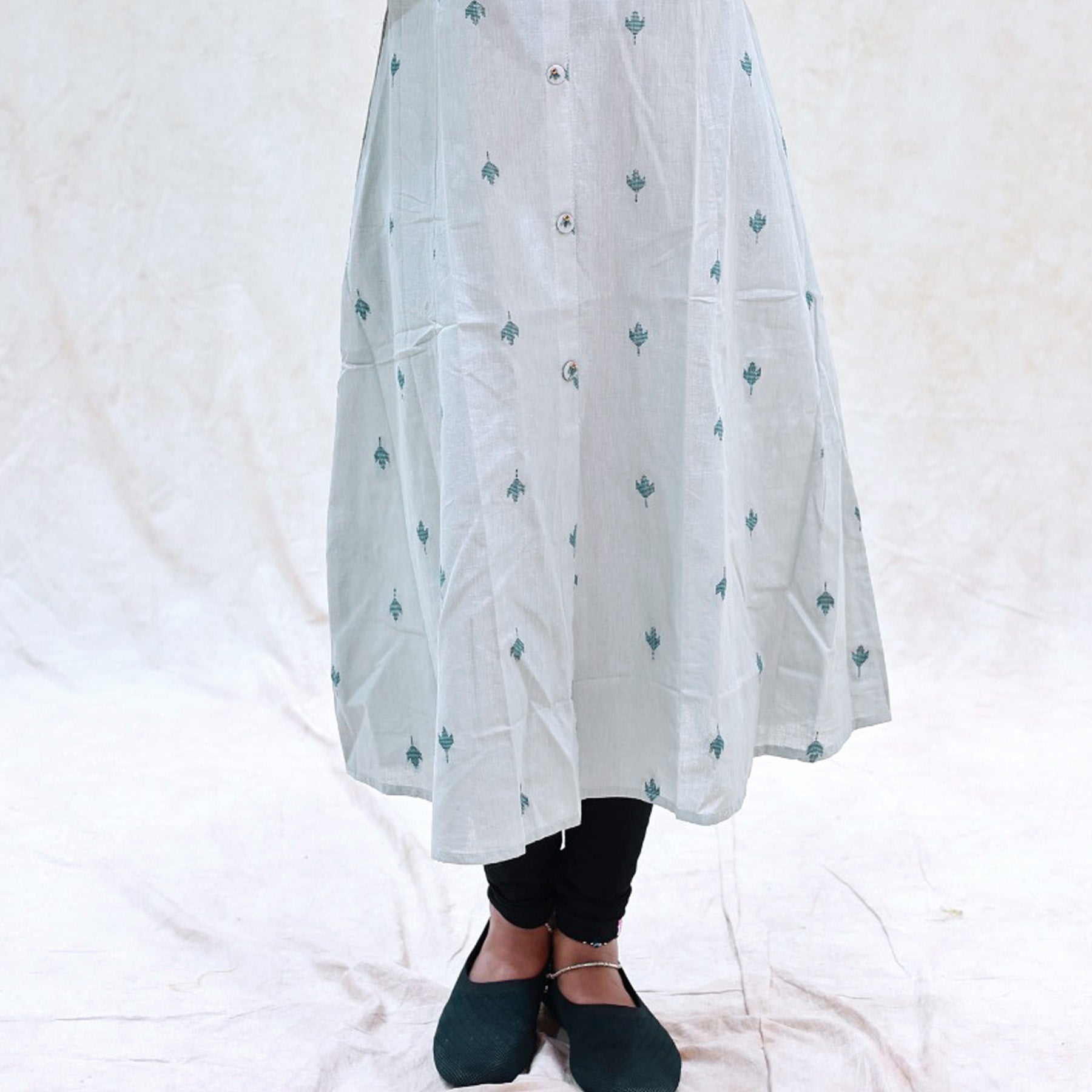 Thenmozhi-Light Powder blue Ladies Branded Umbrella Top Readymade