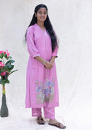 Poovizhi Light Purple Ladies Branded Co-ord-set Readymade