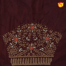 Maroon Bridal Aariwork Blouse - Thenianantham