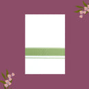 White with Green Border Single Layer Cotton Men’s Dhoti