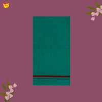 Green With Red Border   Men’s Temple Wear Dhotis