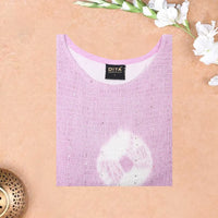 Lavender with white Printed Ladies Branded Readymade Long Top