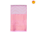 Baby Pink Floral Motifs Tussar Silk Saree