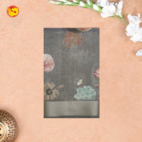 Gray Raw Silk Saree - Thenianantham