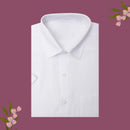White Cotton Readymade Shirt for Men