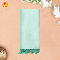 Mint Green Tissue Semi Silk Saree