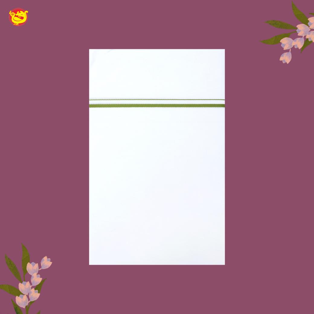 White with Green Border Single Layer Cotton Men’s Dhoti