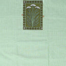 Pista Green With Olive Green Cotton Ladies Chudithar Material