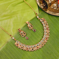 trendy necklace with matching earrings