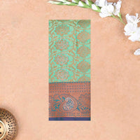 Green with Pink  Art Silk Saree