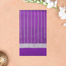 Purple Yuvana Gold Zari Border  Semi Soft Silk Saree