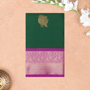 Green and Magenta Soft Silk Saree