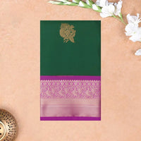 Green and Magenta Soft Silk Saree