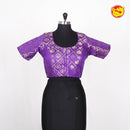 Dark Purple Cotton Silk Readymade Blouse - Thenianantham