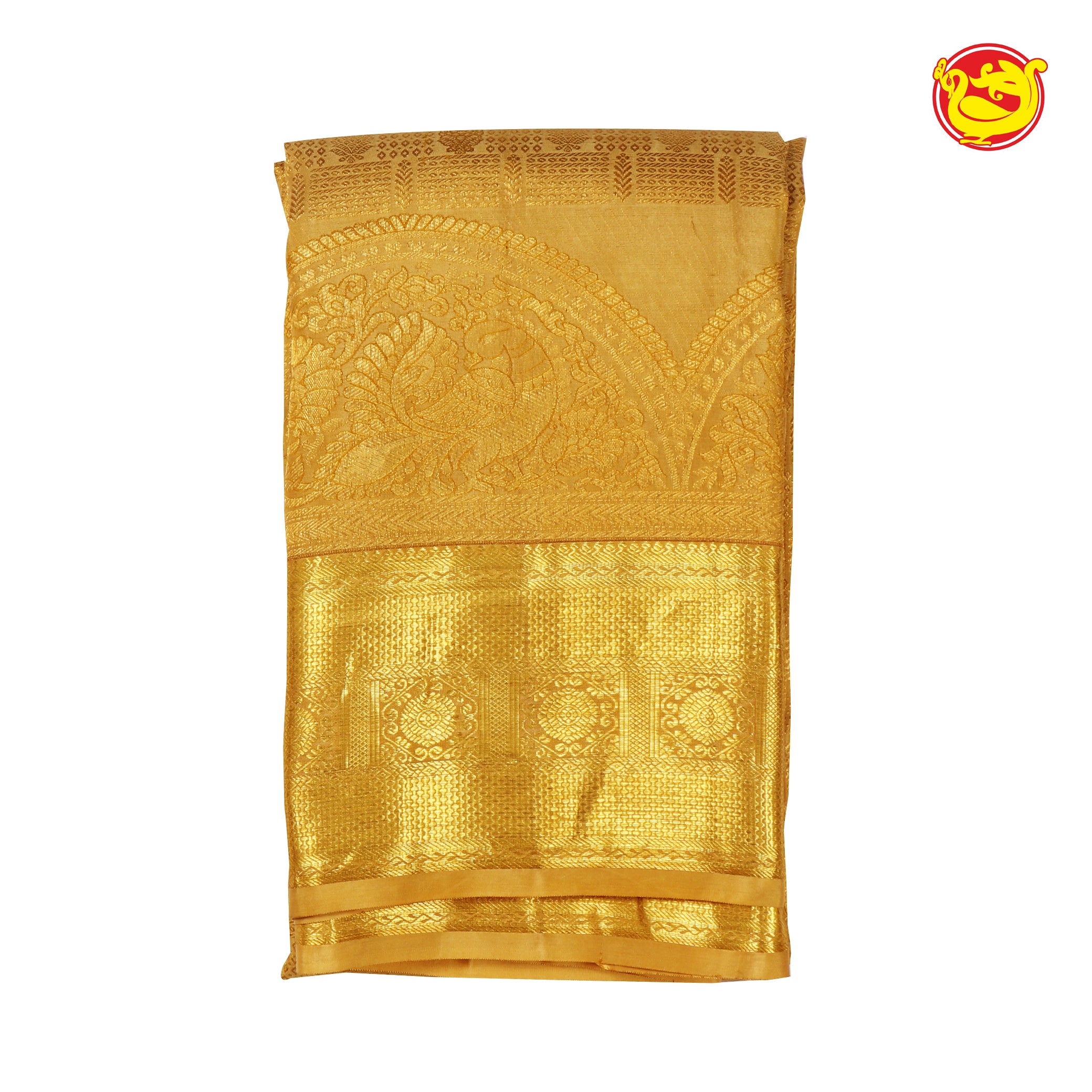 Golden Tissue wedding silk saree