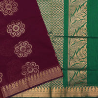 Purple With Green Blue Kalyani Cotton Saree