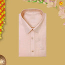 Copper Colour Readymade Shirt And Matching Border Dhoti Set for Men