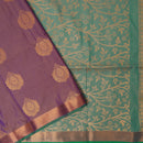 Lavender with rama Green Soft Silk Saree
