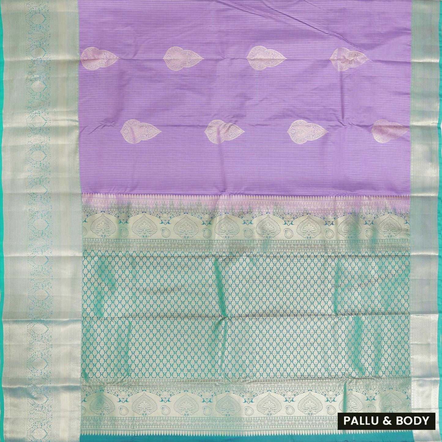 Lavender with Sea Green Vairasoosi Soft Silk Saree