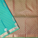 Green With Light Brown Soft Silk Saree