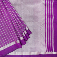 Purple Yuvana Gold Zari Border  Semi Soft Silk Saree