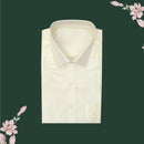 Art Silk  – Men’s Shirt & Dhoti Set  Off -White Colour With Gold  Zari Border