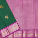 Green and Magenta Soft Silk Saree