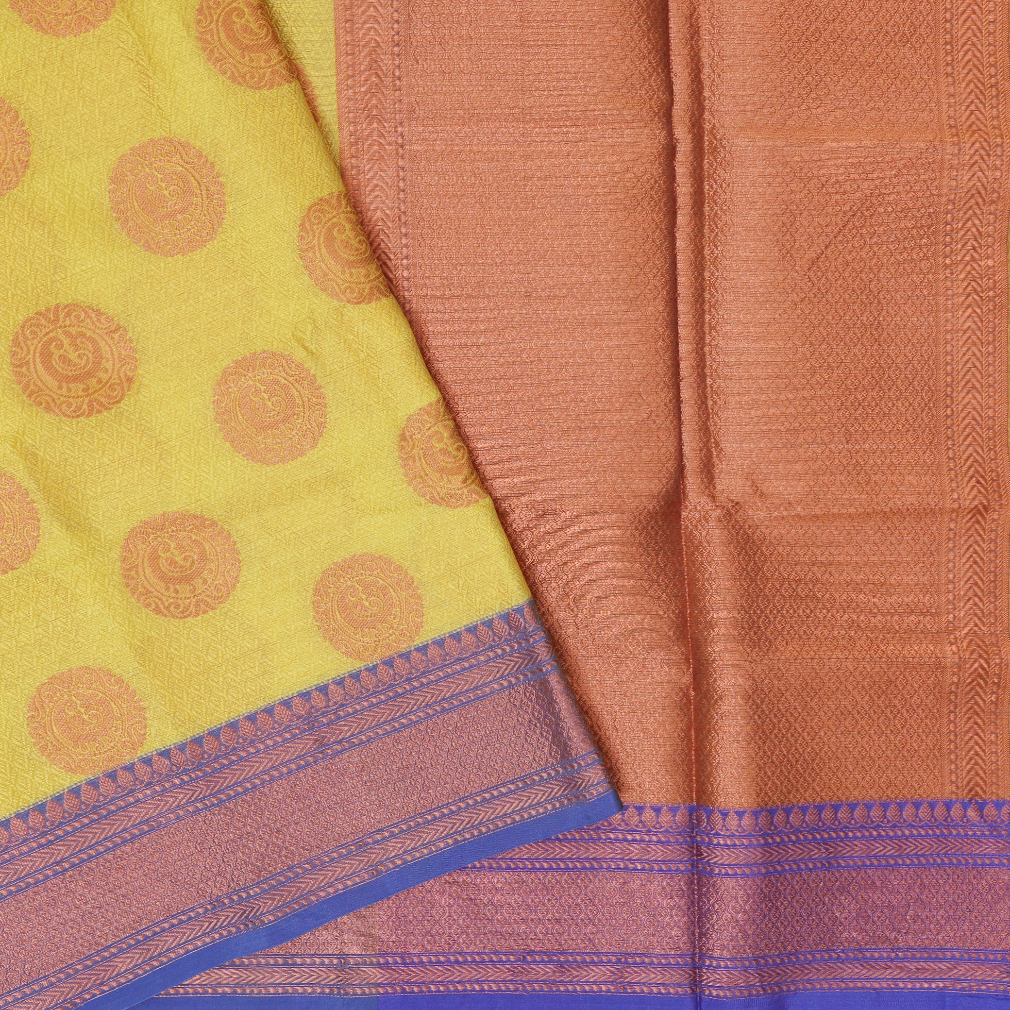 Yellow Colour Fancy Weaving Saree