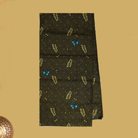 Coffee Brown flower design Cotton Printed Lungi