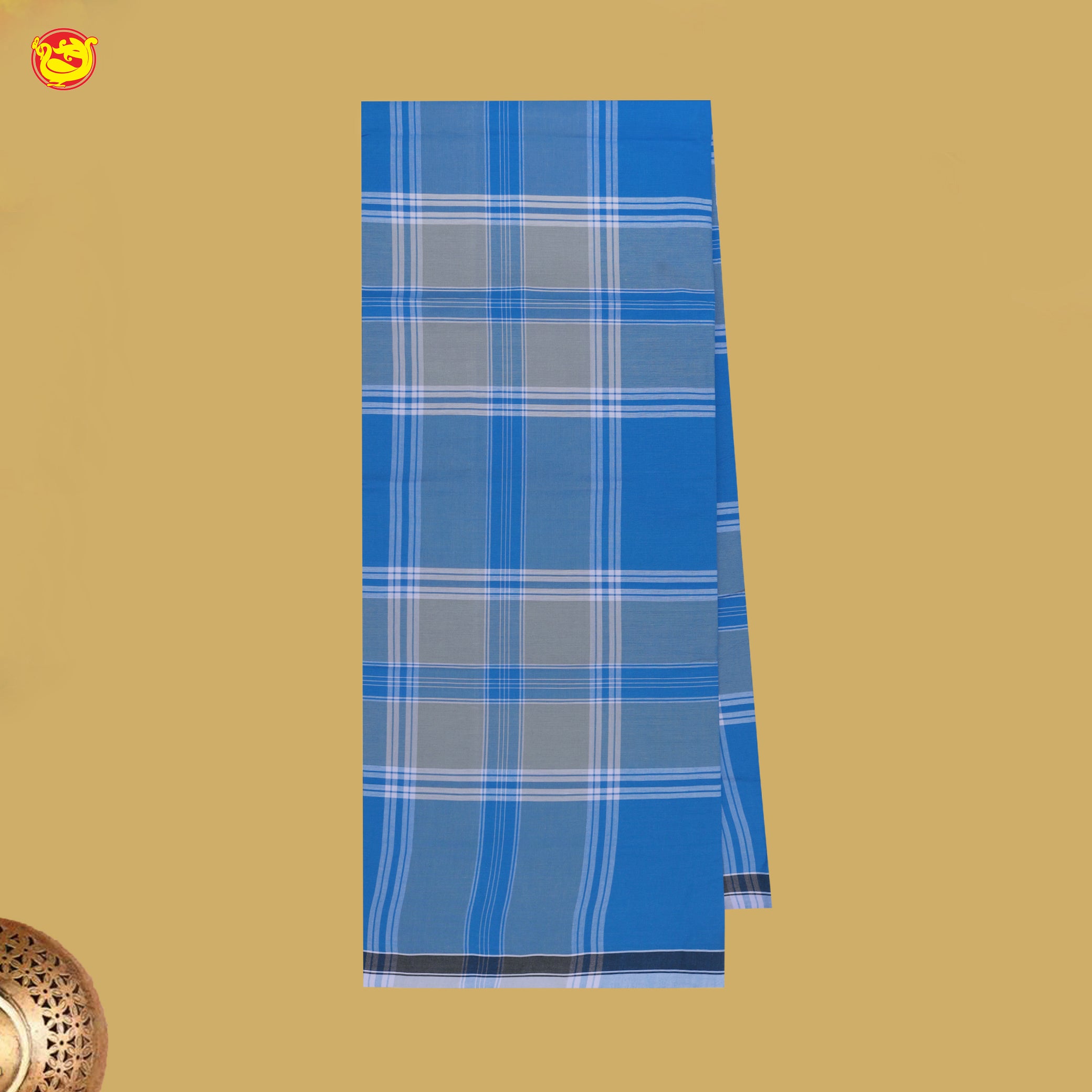 Men’s Checked Cotton Stitched Lungi