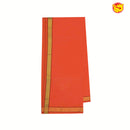 Orange men’s dhoti - Thenianantham