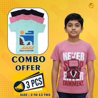 Boys 3 Pcs T-Shirt Combo