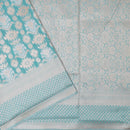 Sea Blue Fancy Weaving Saree