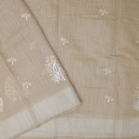 Sandal Color Linen Cotton Saree