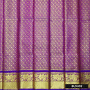 Gold with Purple Border Pure Thirupuvanam Wedding silk saree - Thenianantham