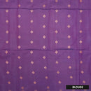 Light Gray With Deep Purple Pochampally Semi Ikat Silk Saree