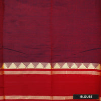 Blue With Purple Pure  Cotton Saree