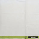 Southloom Exclusive Onam Kerala Traditional  green Border off white  Cotton Saree (Matching Plain Blouse Included)