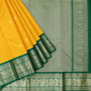 Mango Yellow with Green hamsam silk saree