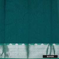 Wine purple With Green  Silk Cotton Saree