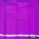 Purple Yuvana Gold Zari Border  Semi Soft Silk Saree