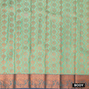 Green with Pink  Art Silk Saree