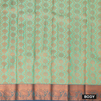 Green with Pink  Art Silk Saree