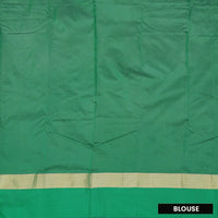 Navy Blue With  Green Border Arani Silk Saree